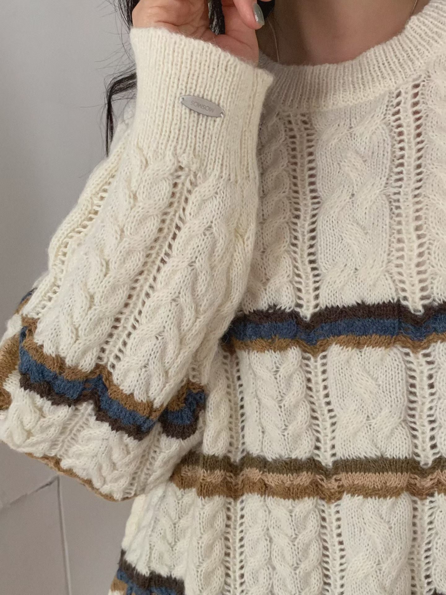 麻花寬鬆毛衣(混羊毛唔吉肉/預訂優惠至11.20)