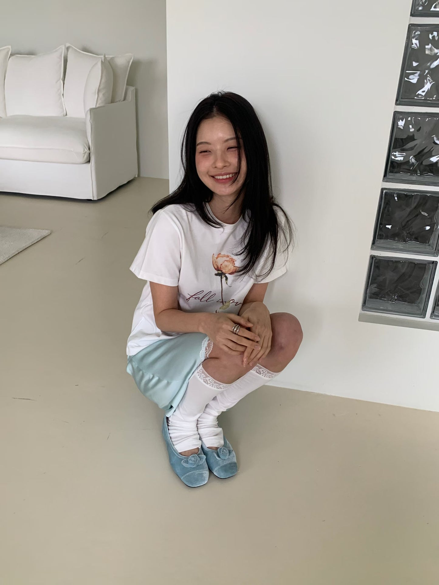 Fall in love 玫瑰tee
