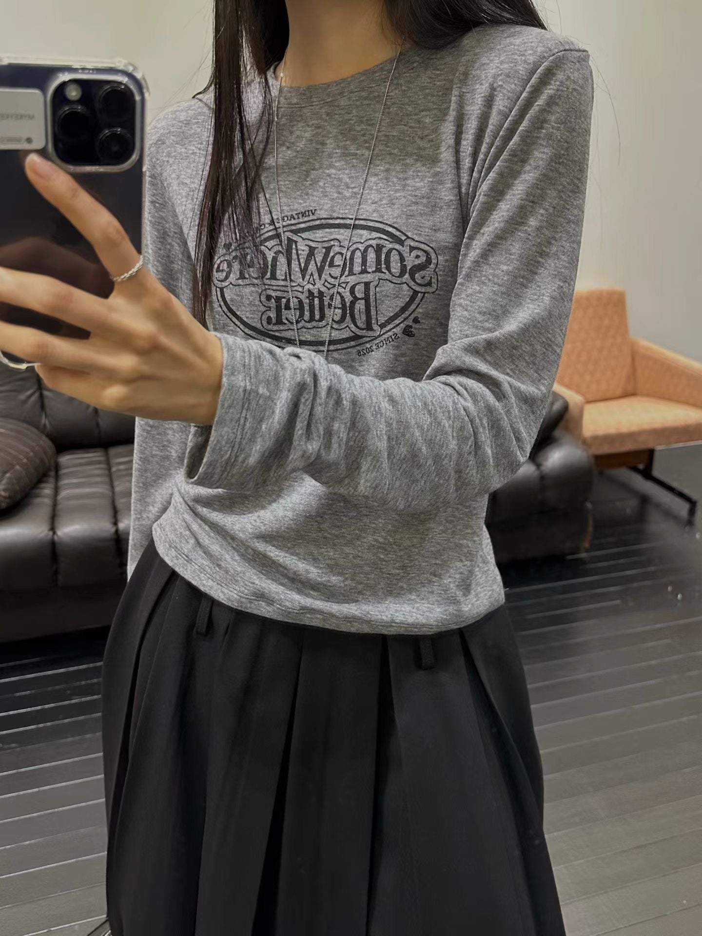 彈力印字上衣（混羊毛唔吉肉/預訂優惠至11.20）