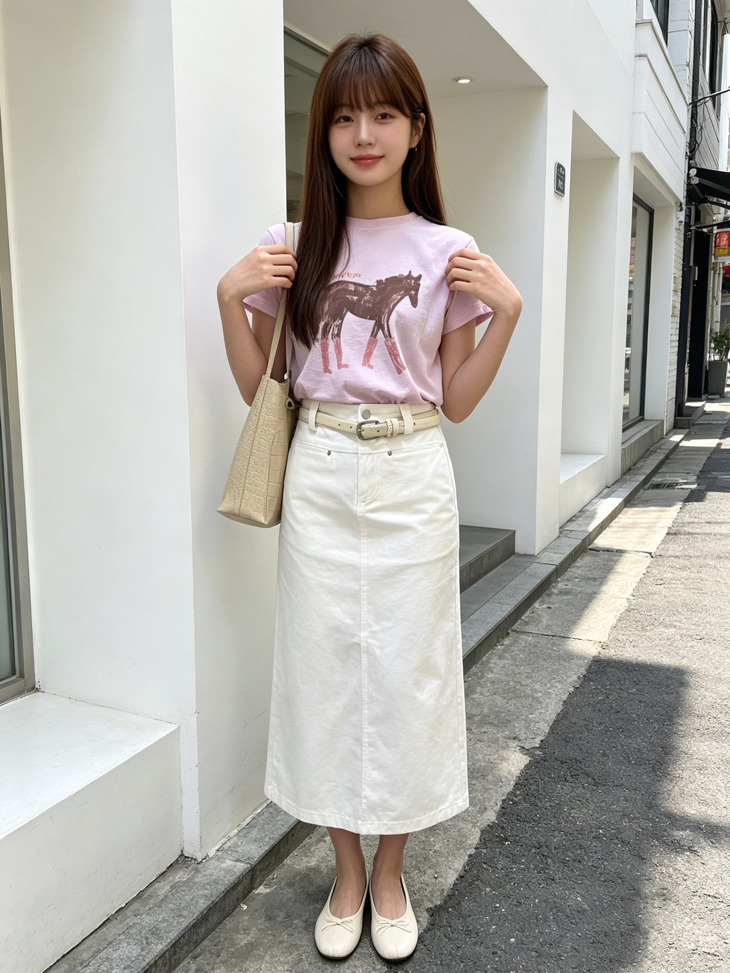 手繪風馬仔tee