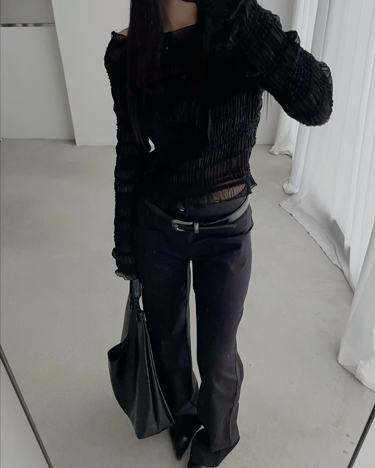 重工！彈力雪紡奏摺top（優惠至11.11）