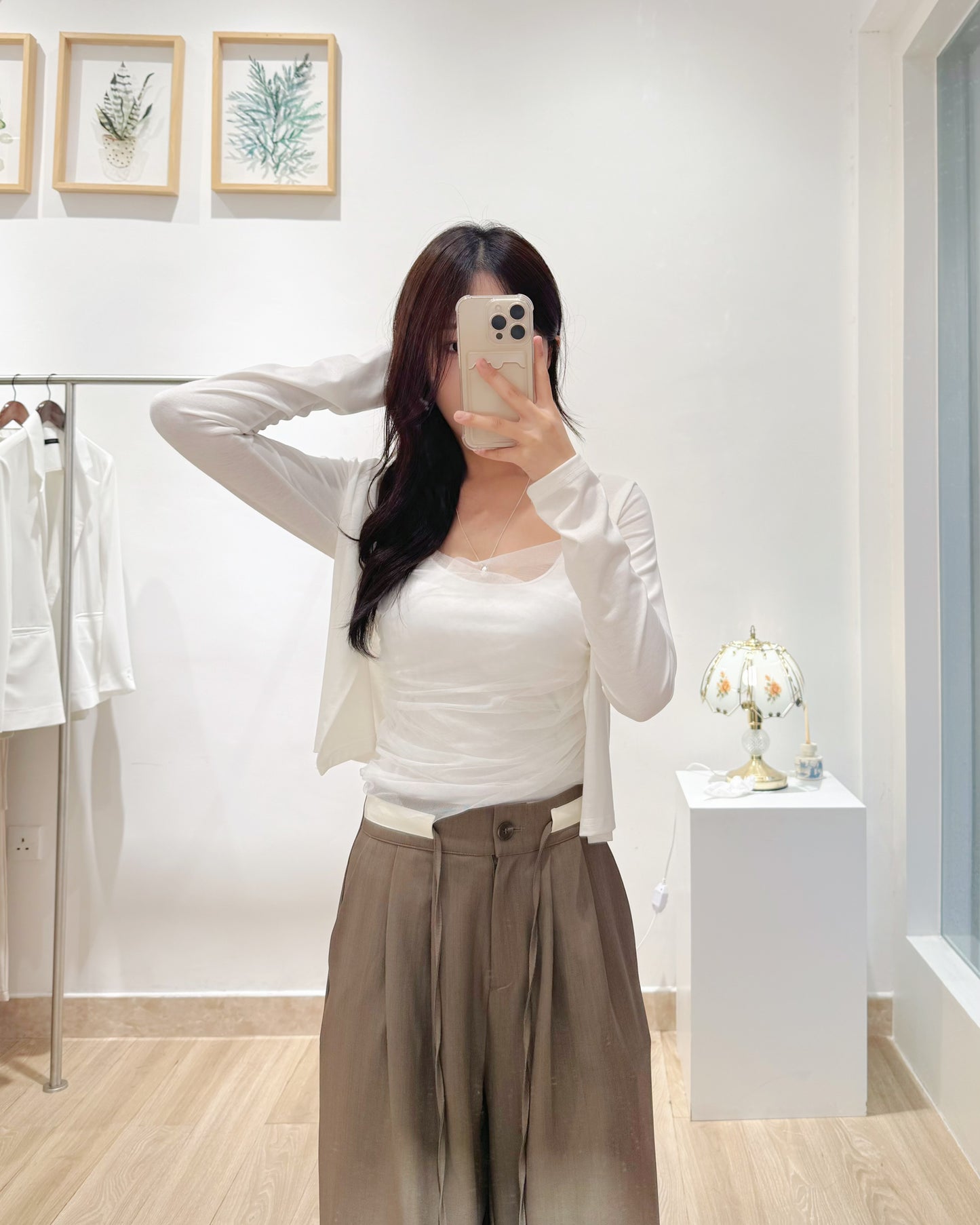 綁帶拼色西褲 （適合腰圍28寸內）