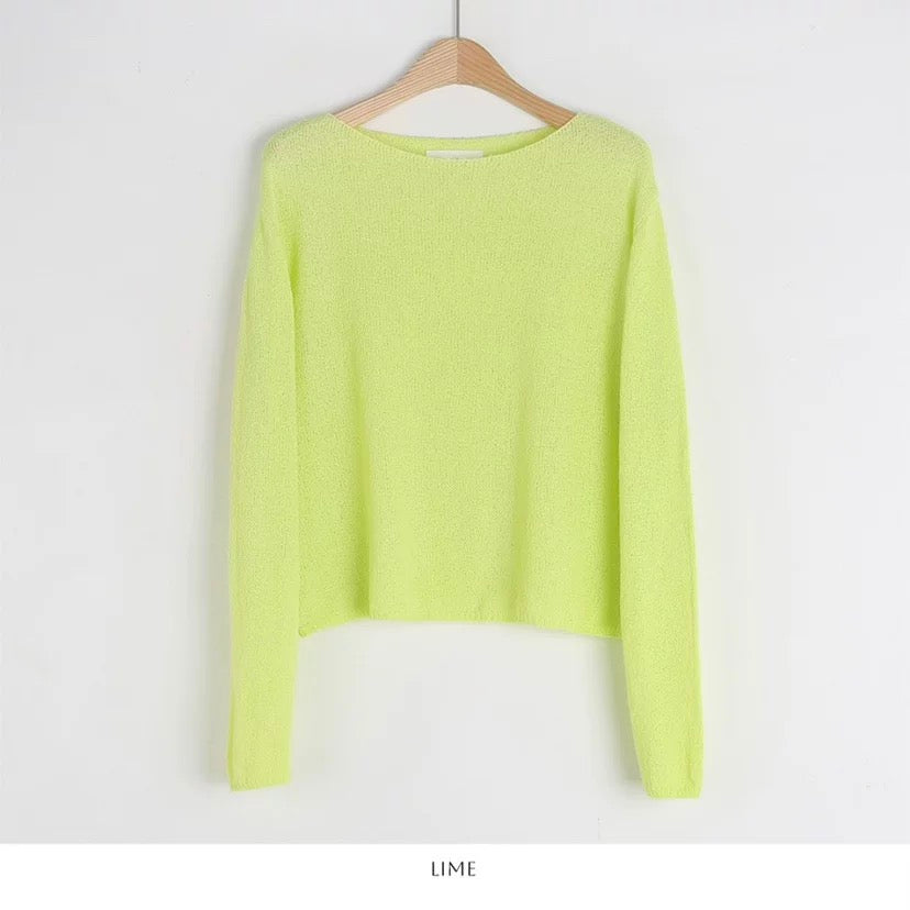 寬鬆麻質薄針織