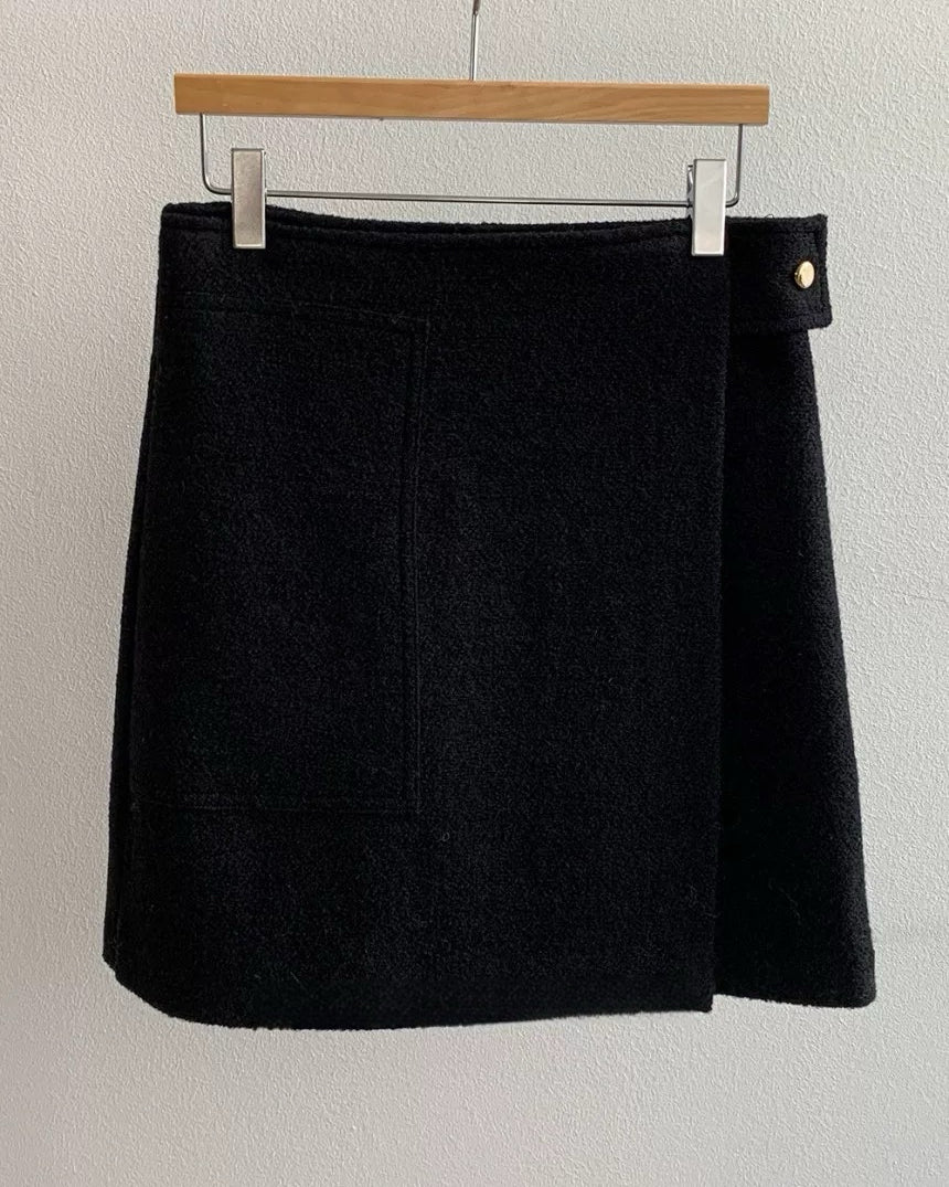 百搭毛呢短裙 (S-L)