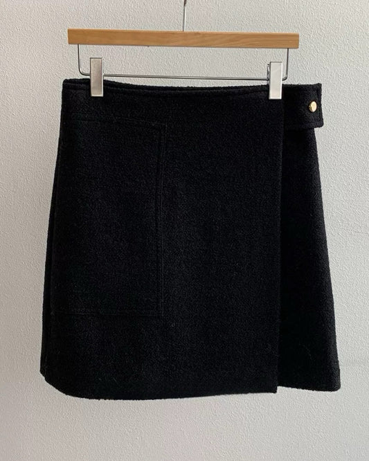 百搭毛呢短裙 (S-L)