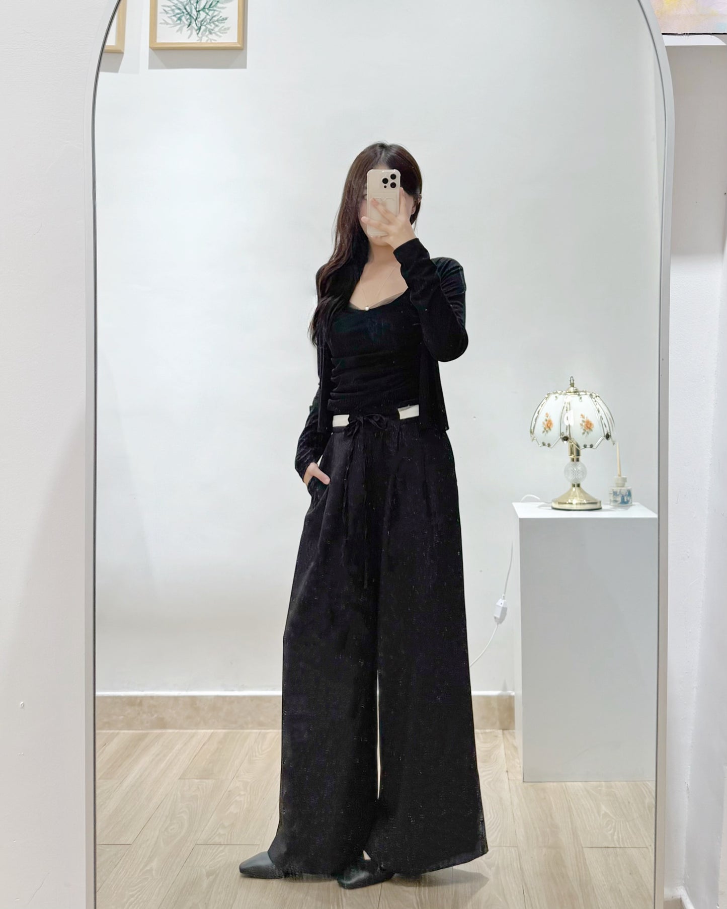 綁帶拼色西褲 （適合腰圍28寸內）