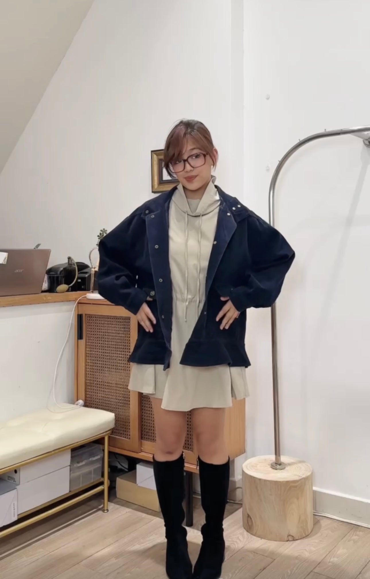 Miu 風麂皮外套