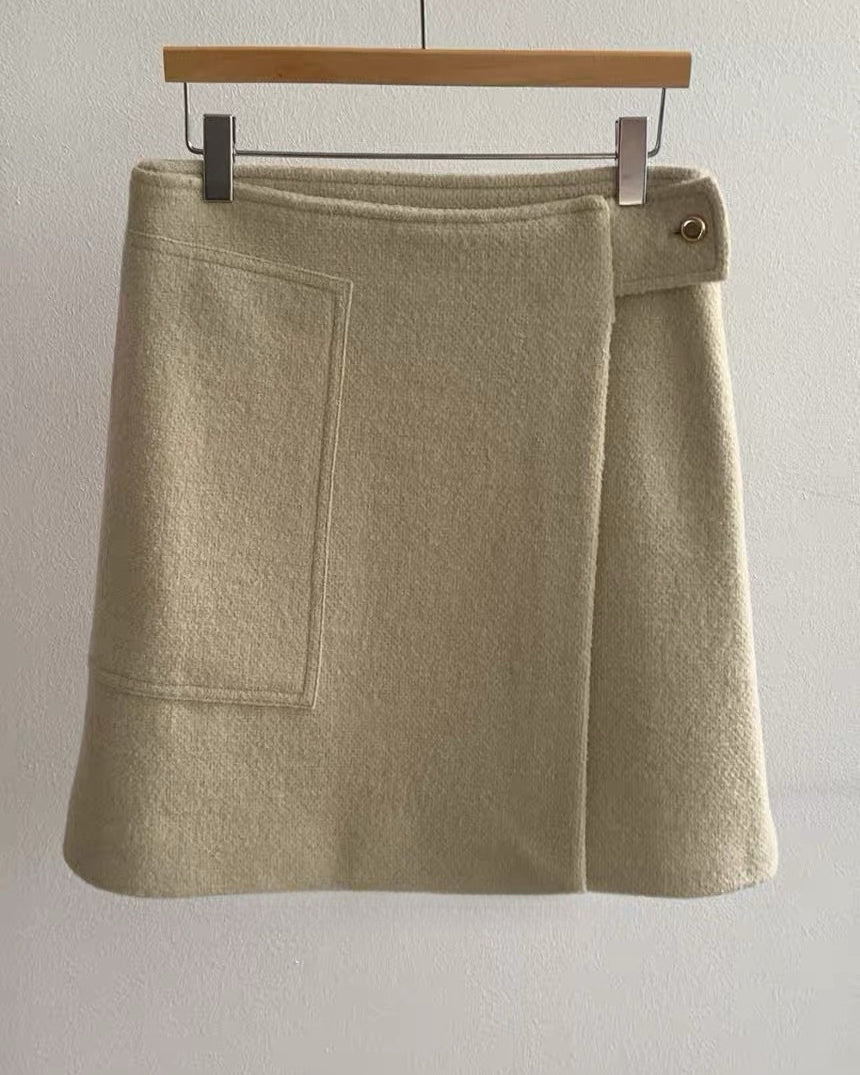 百搭毛呢短裙 (S-L)