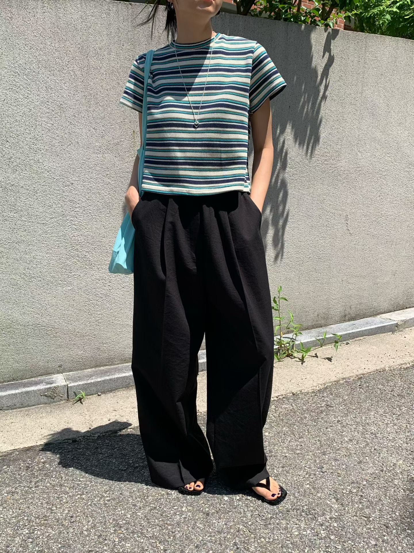 夏日復古條紋tee