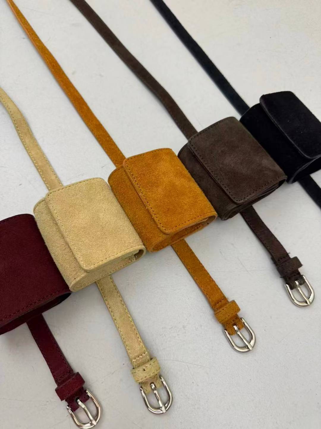 1.5cm 意大利牛皮腰帶連腰包（長90cm）