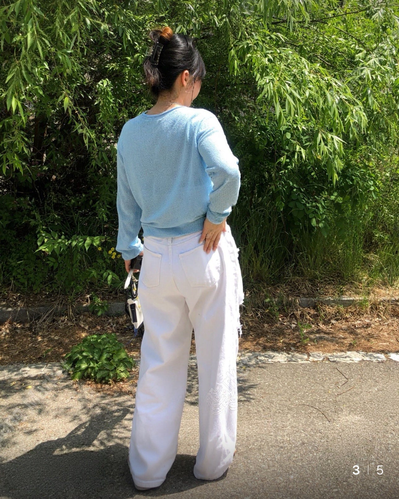 寬鬆麻質薄針織