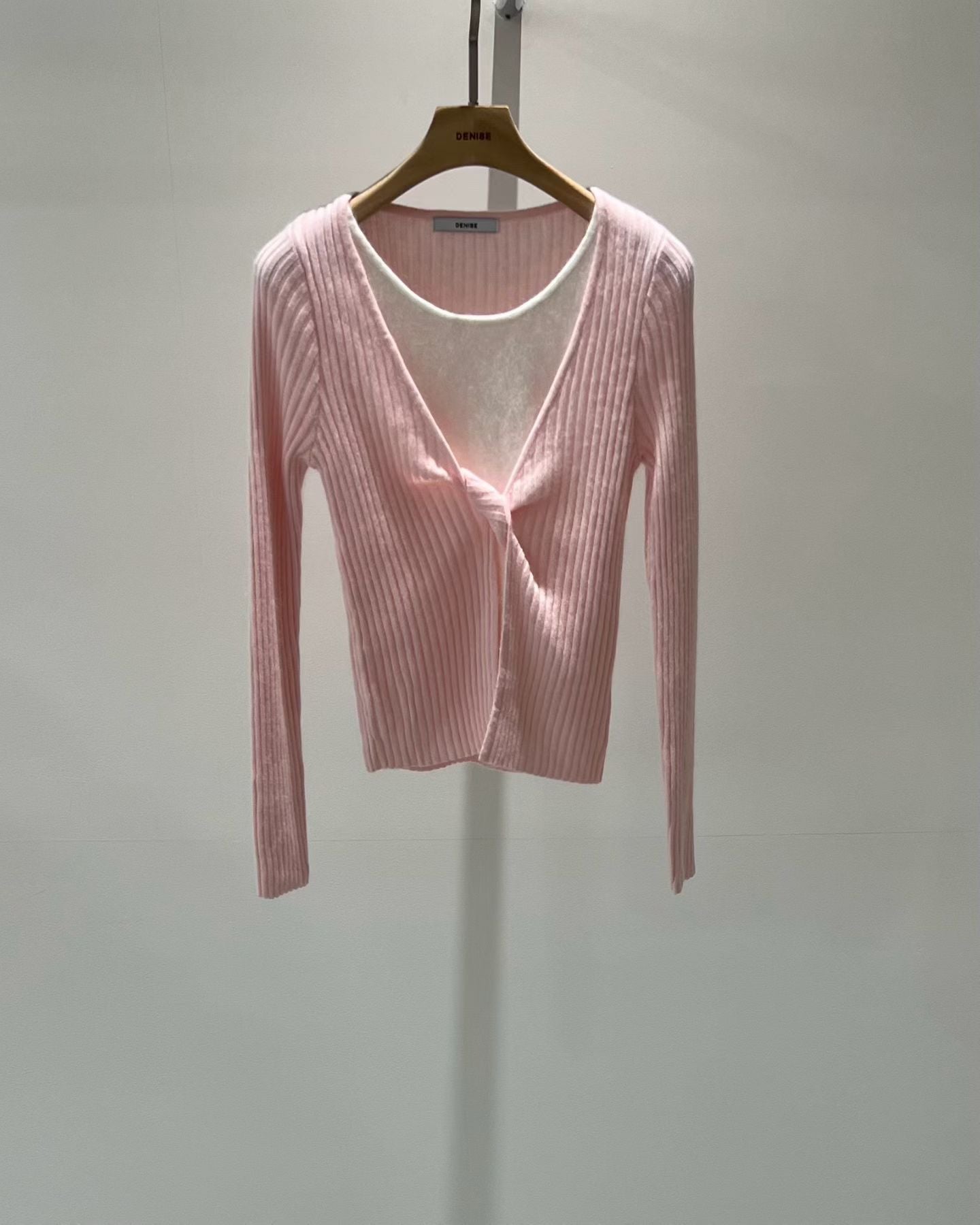 針織假兩件上衣