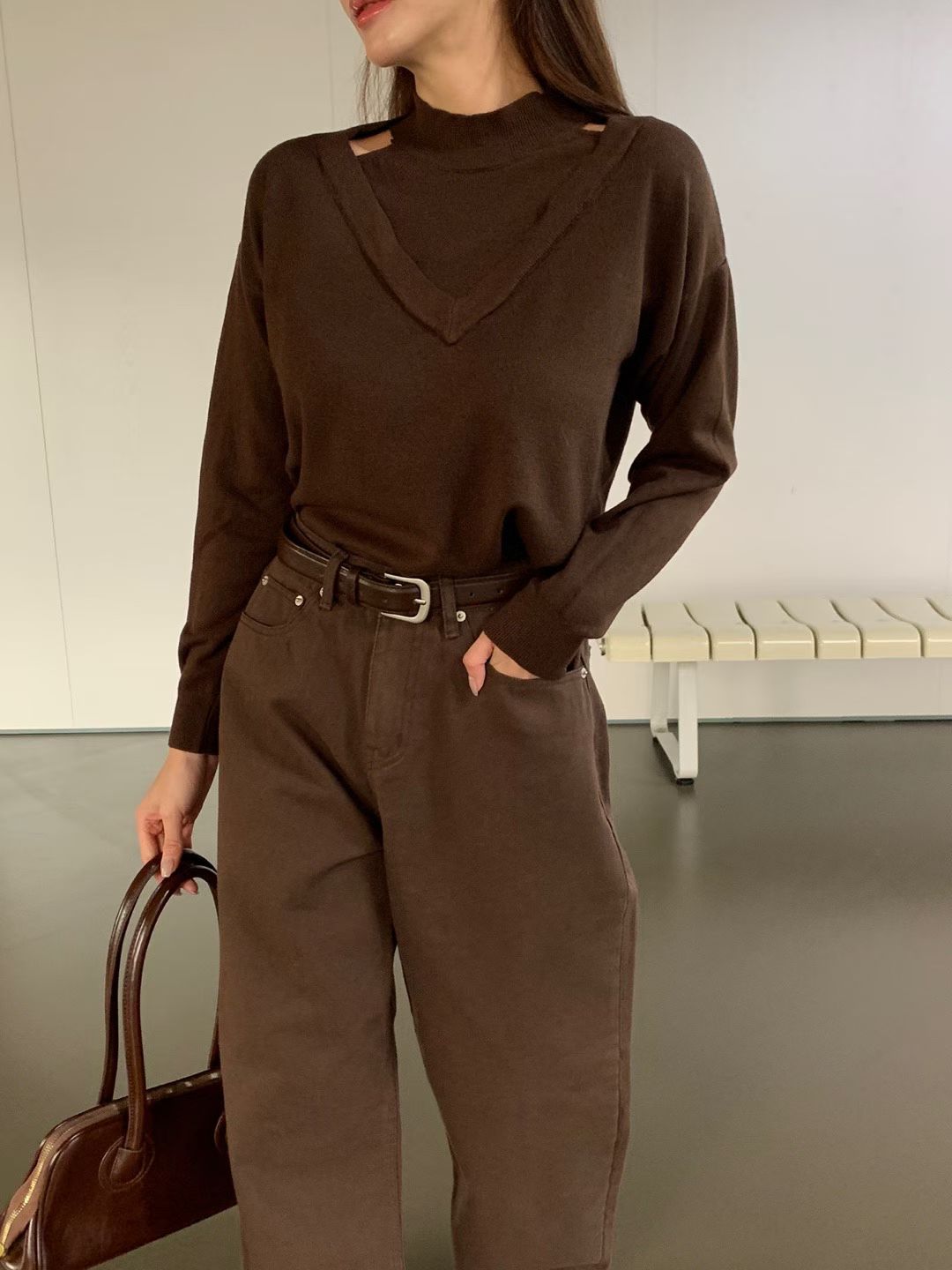 滑料假兩件針織（優惠至11.11）