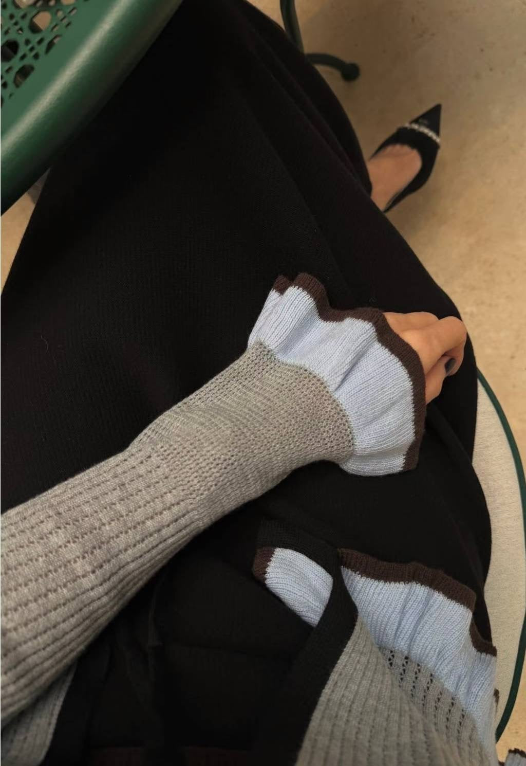 針織外套連吊帶