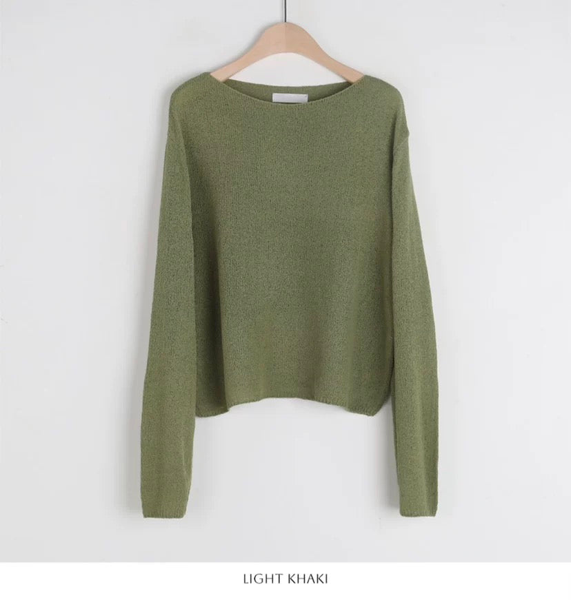 寬鬆麻質薄針織