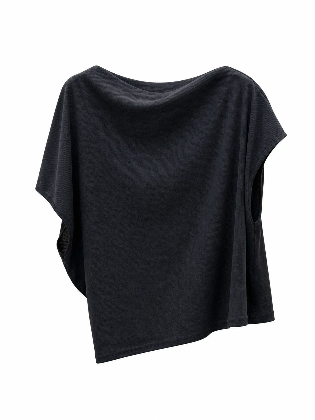 寬鬆斜邊露肩tee