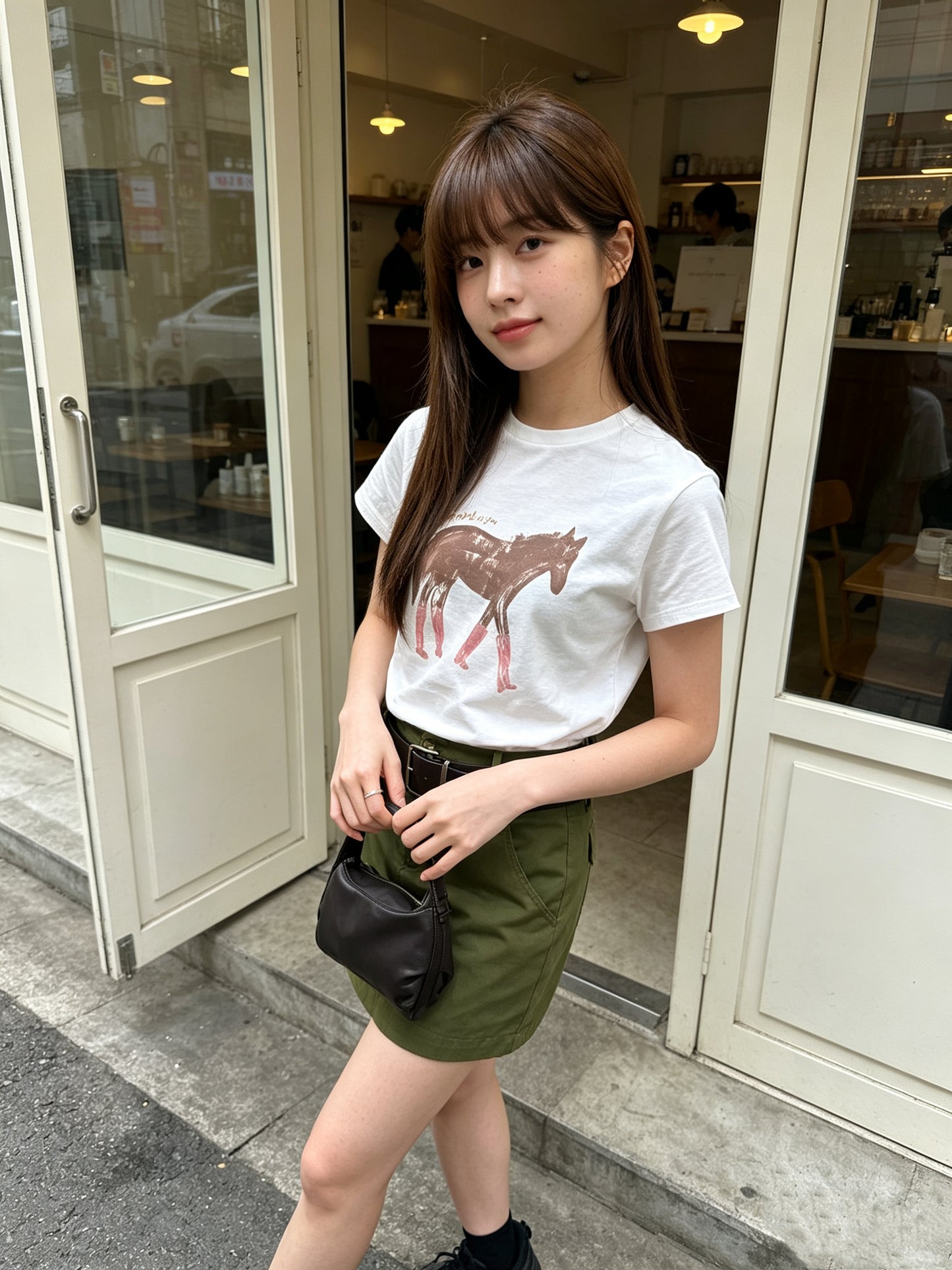 手繪風馬仔tee