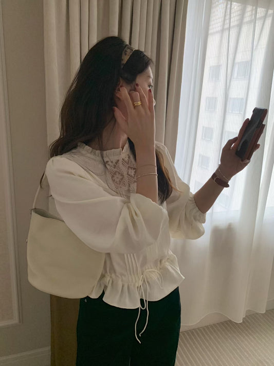 花紋設計長袖上衣