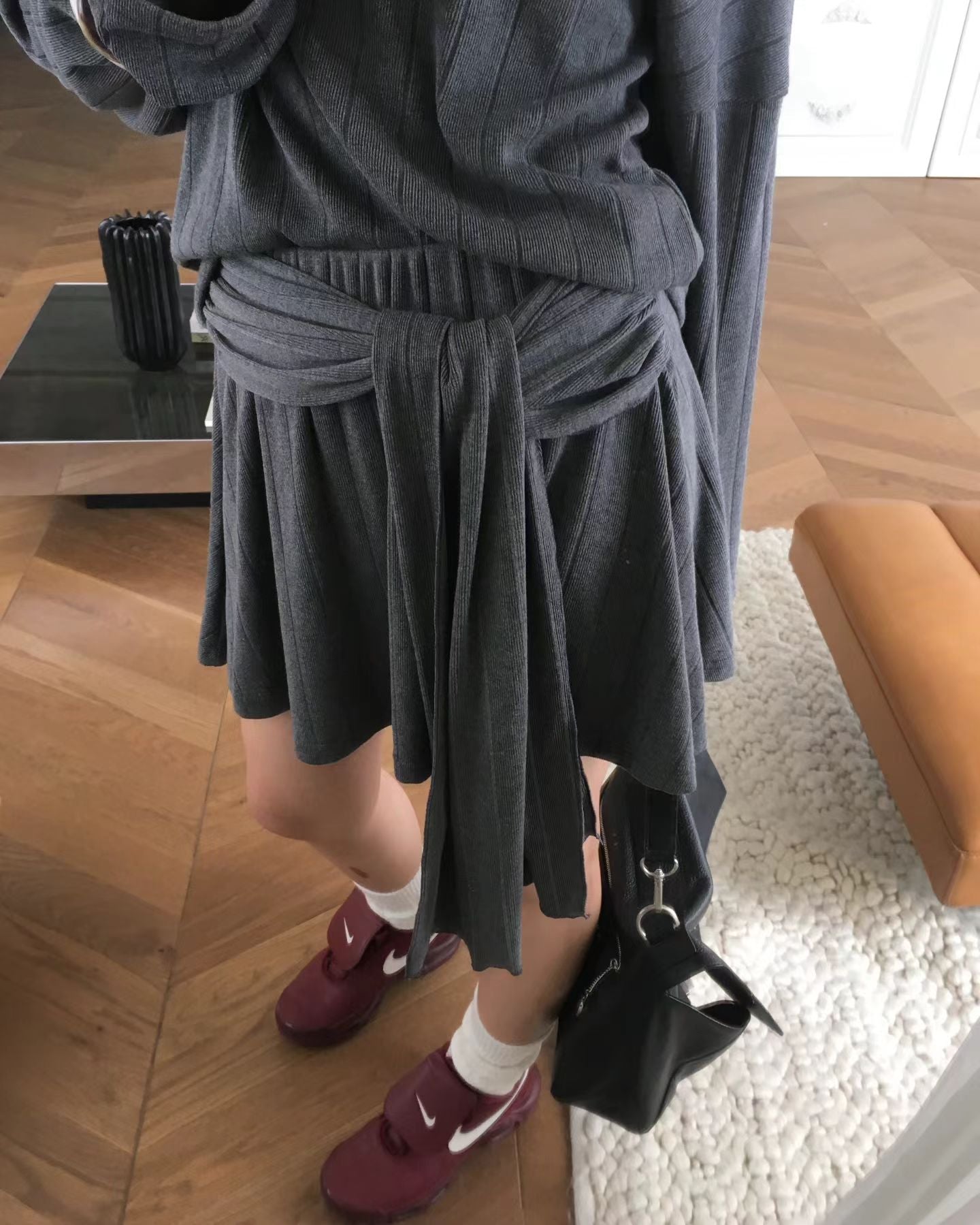 綁腰上衣短褲套裝