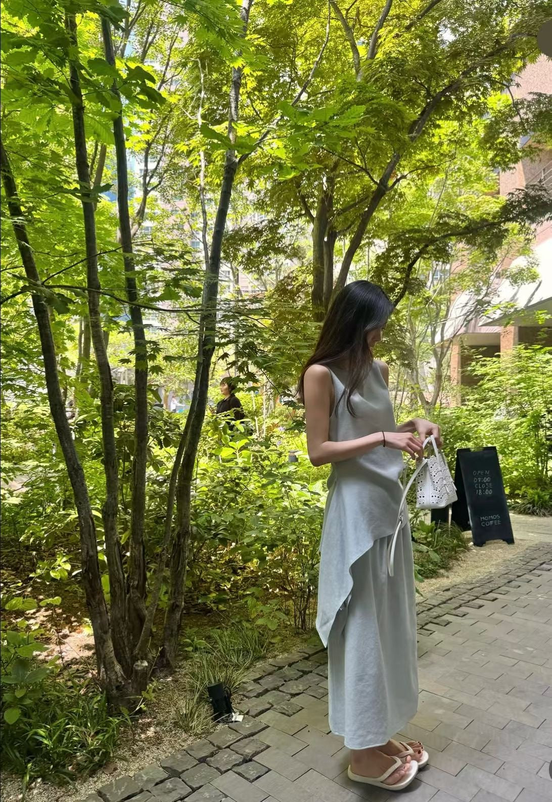 圓領優雅日常套裝