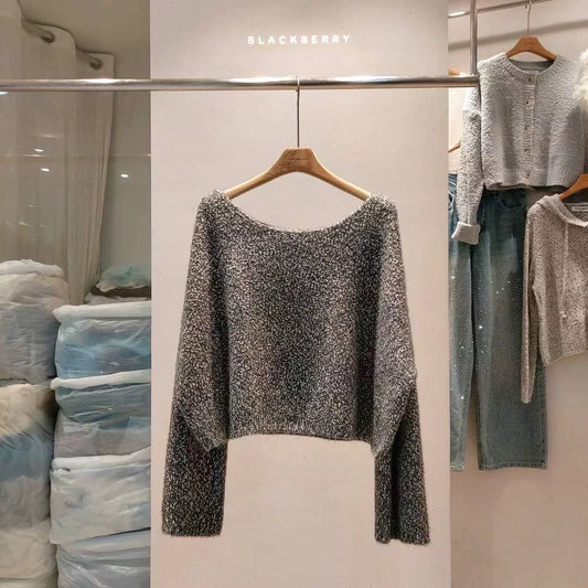 慵懶風針織毛衣