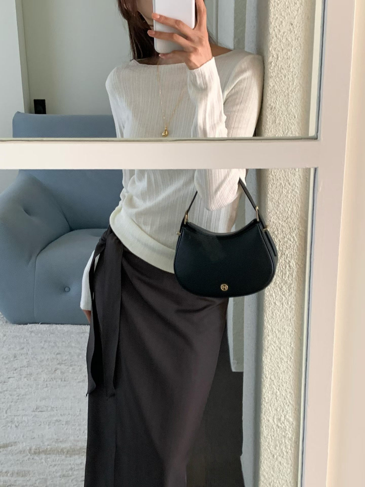 綁腰西裝裙