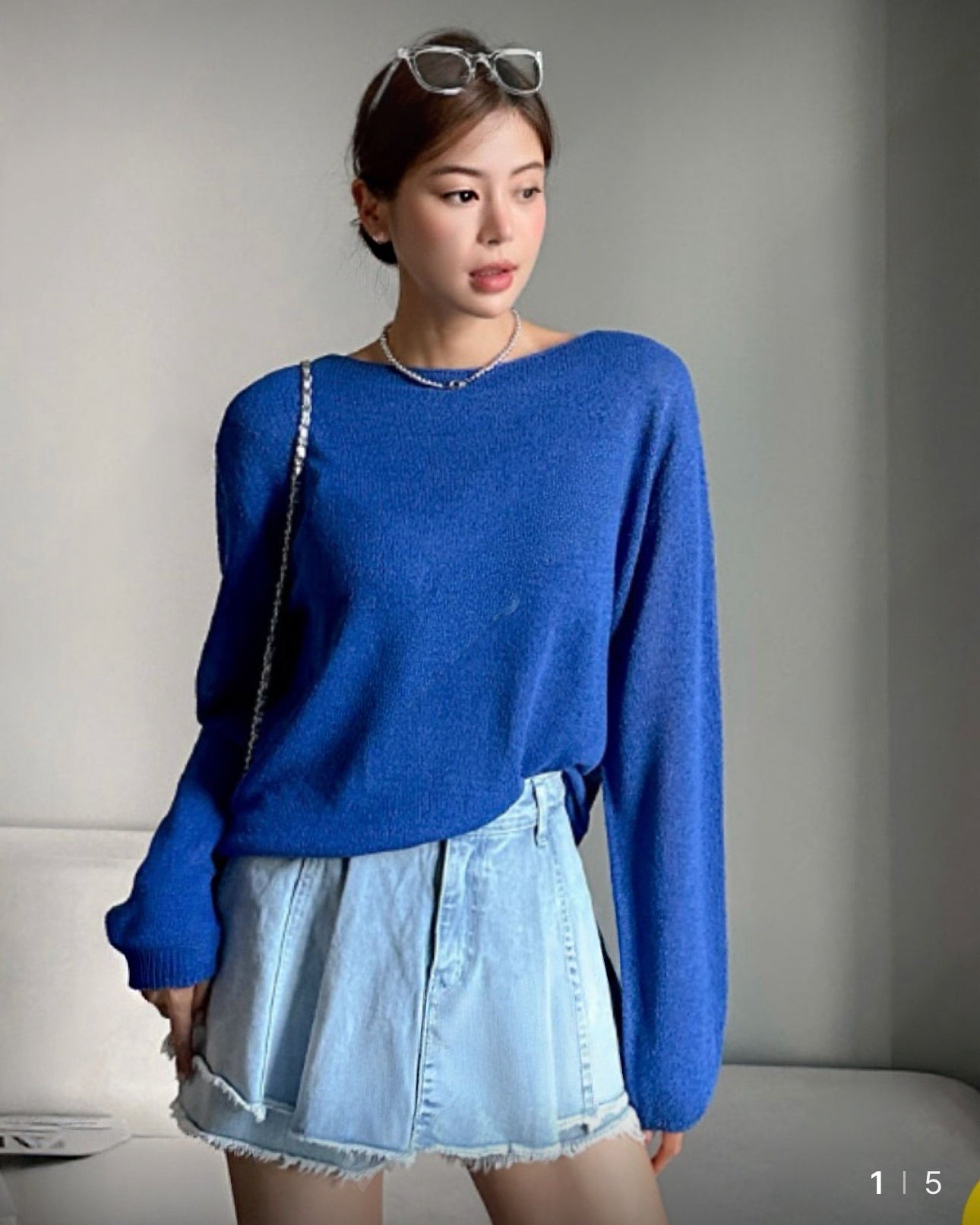 寬鬆麻質薄針織