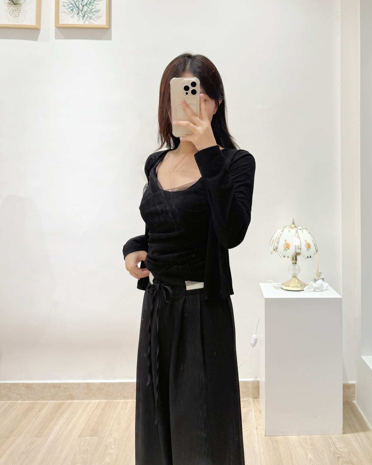 綁帶拼色西褲 （適合腰圍28寸內）