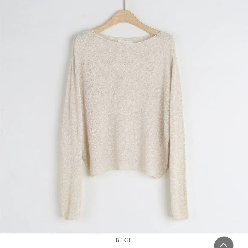 寬鬆麻質薄針織