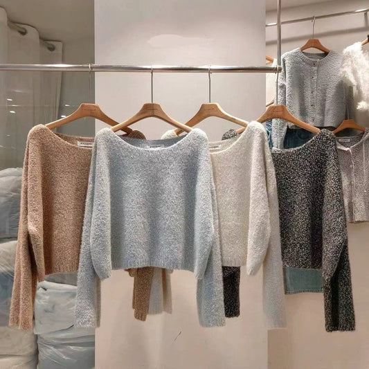 慵懶風針織毛衣