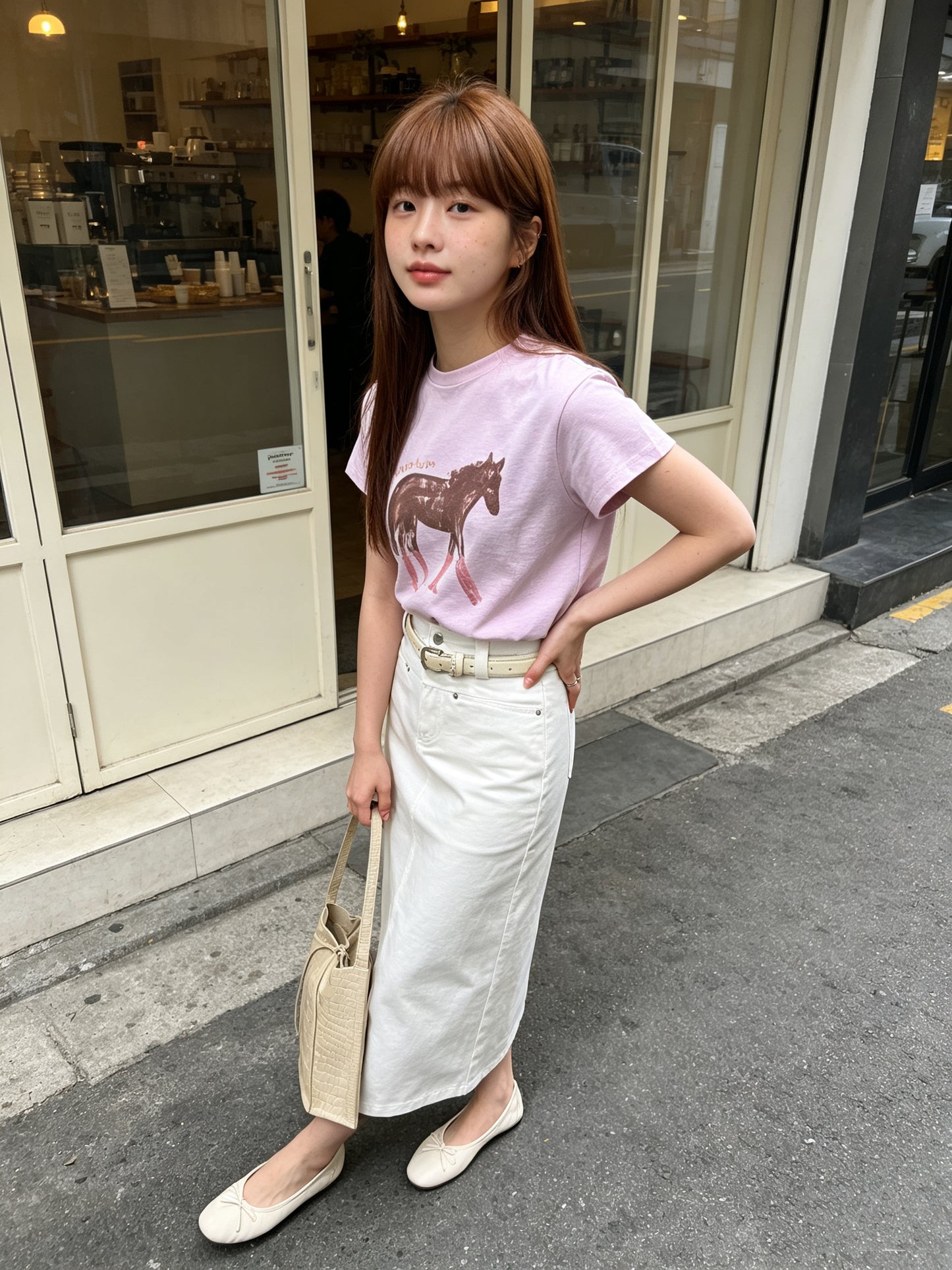 手繪風馬仔tee