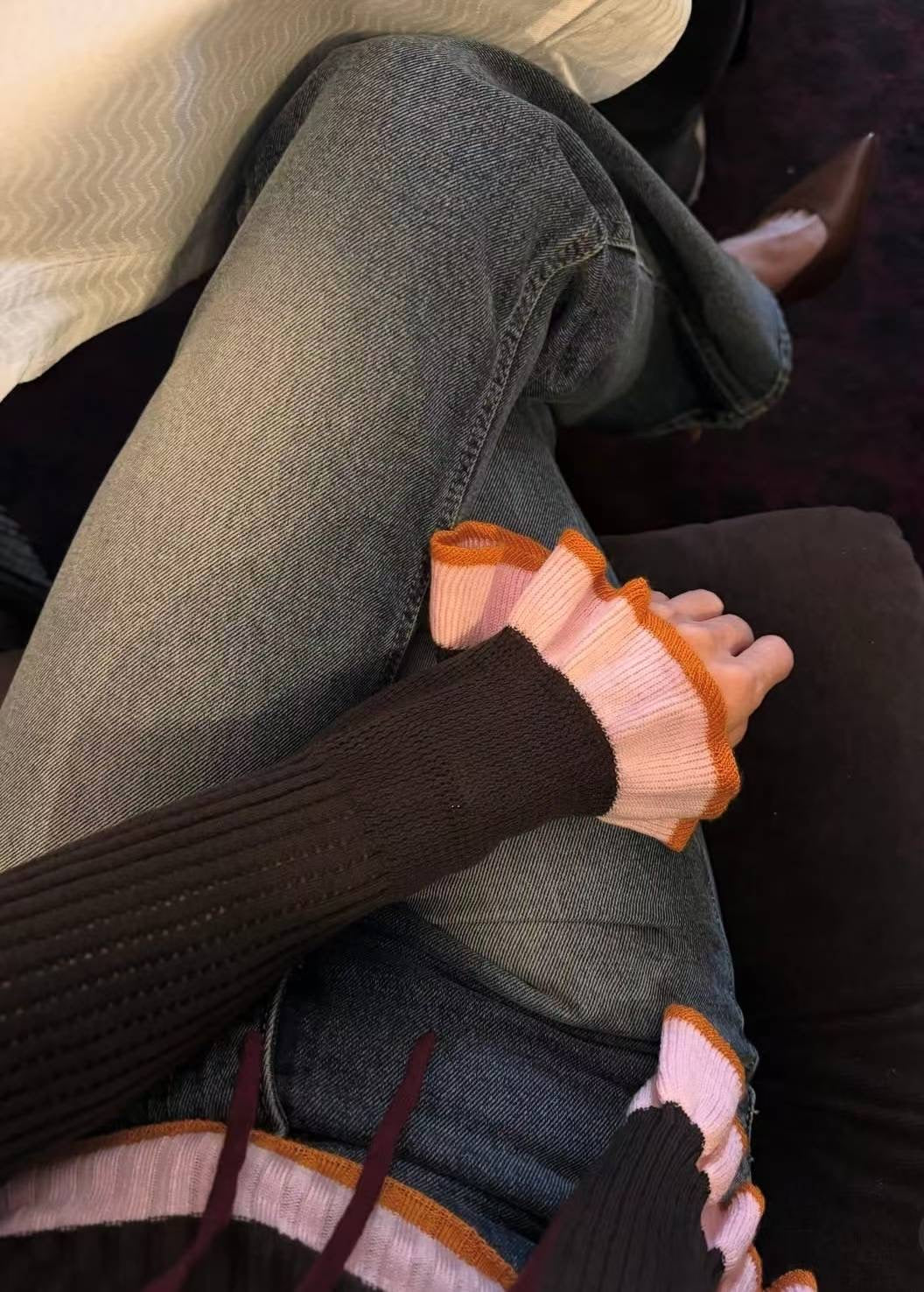 針織外套連吊帶