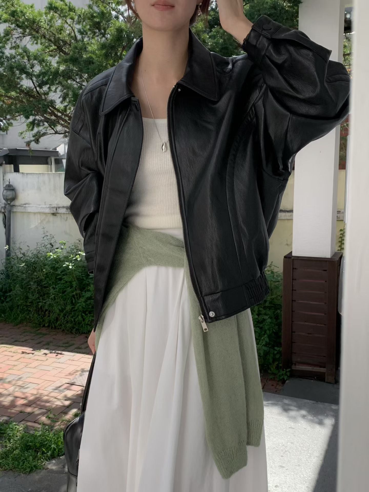 皮面機車風外套