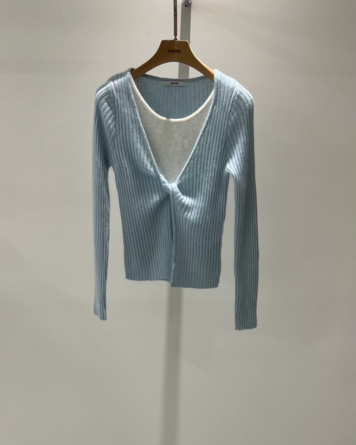 針織假兩件上衣