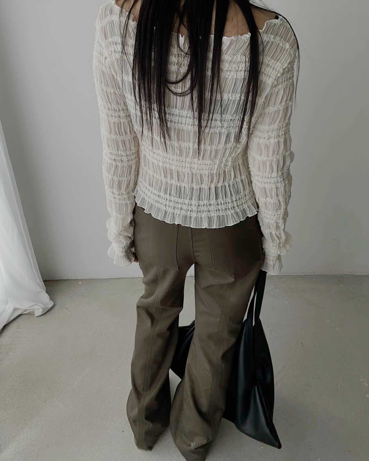 重工！彈力雪紡奏摺top（優惠至11.11）