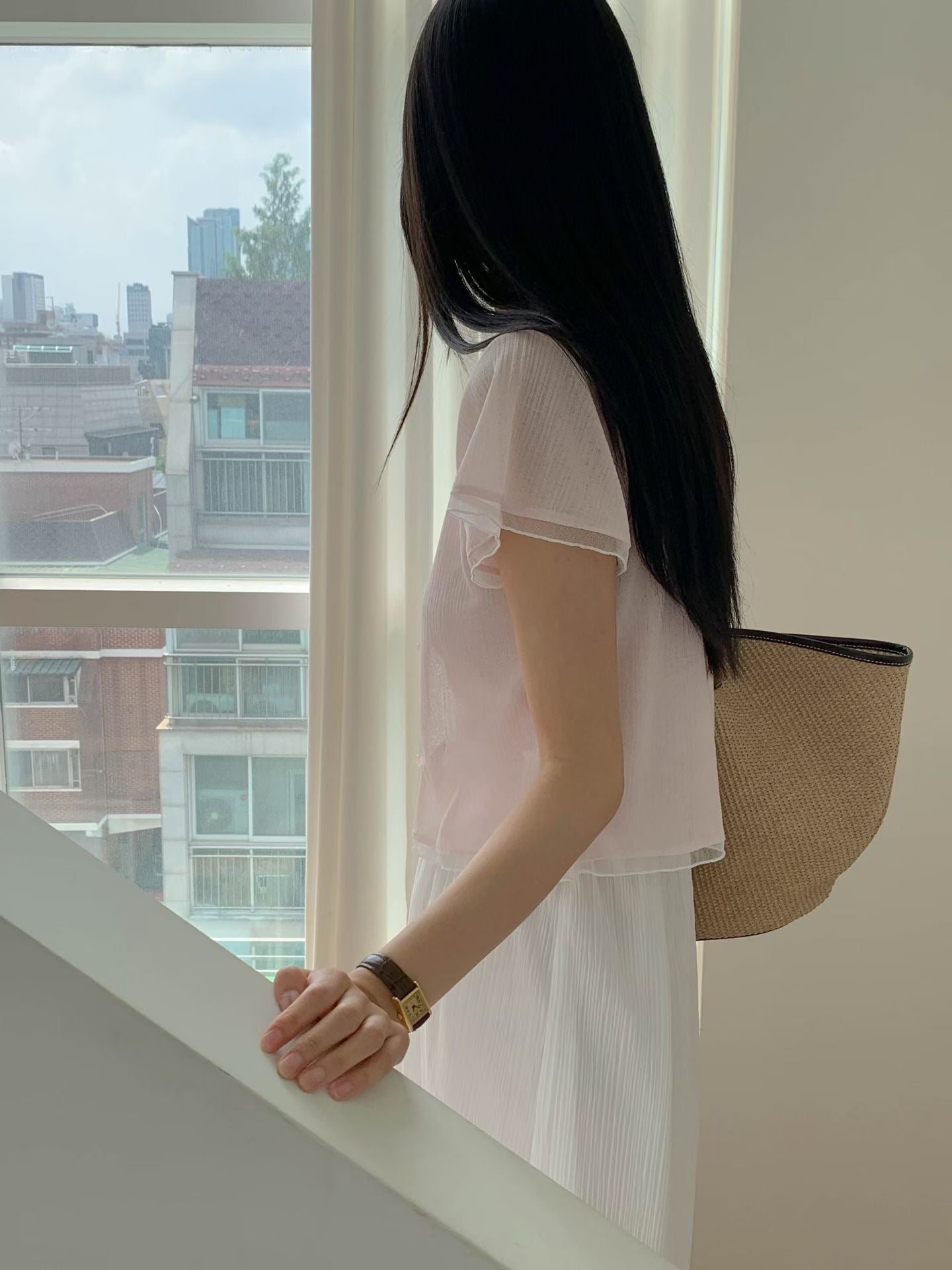 小吊帶搭配短袖套裝
