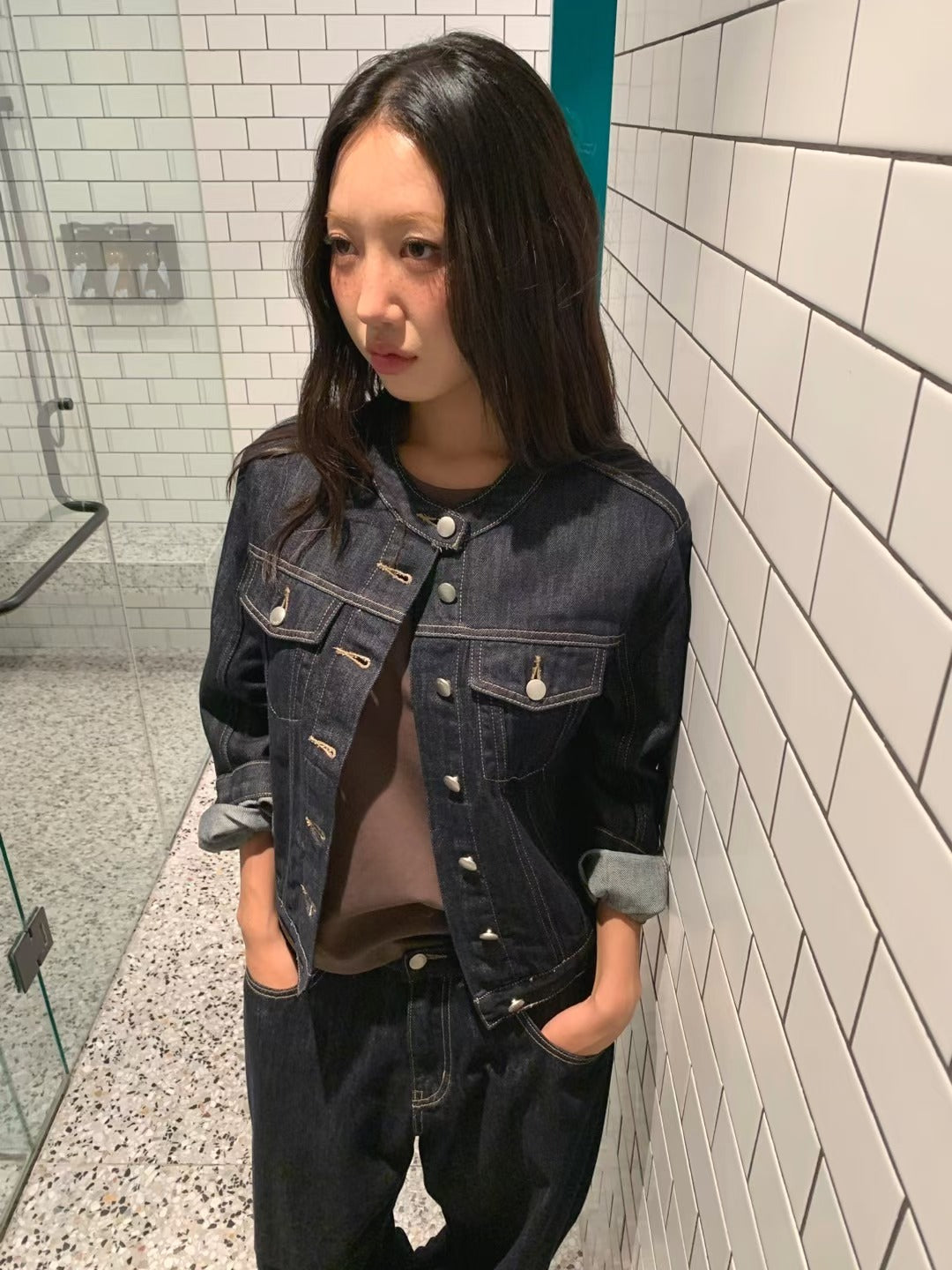 原色修身牛仔外套