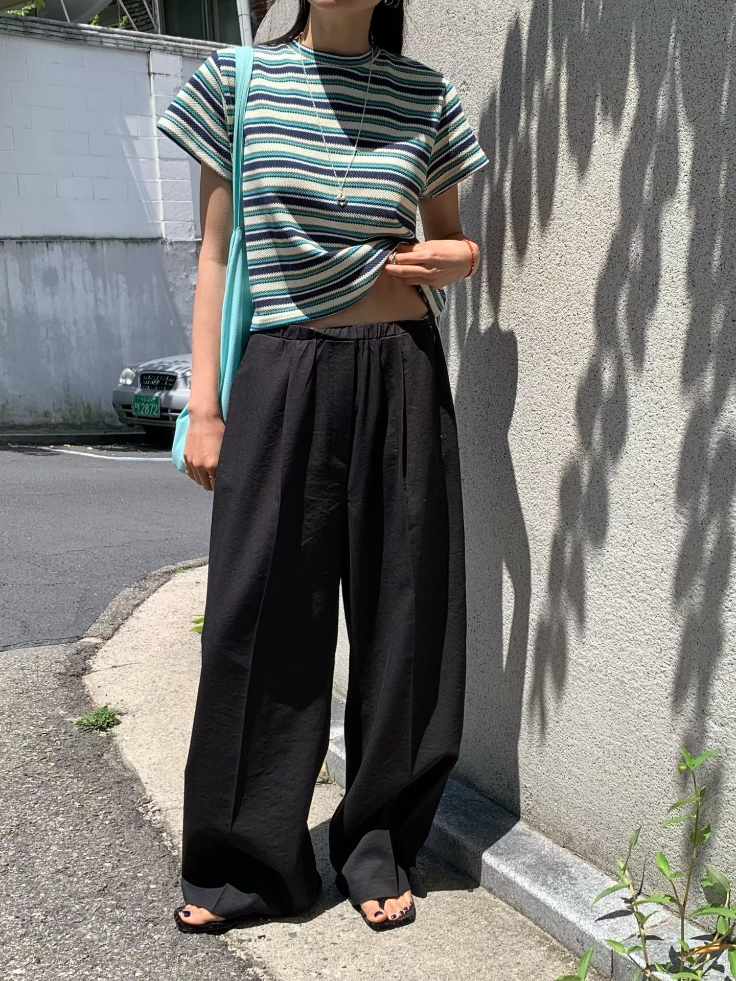 夏日復古條紋tee
