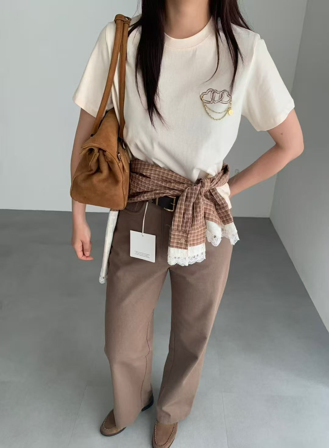 金鍊裝飾鏈短袖T恤