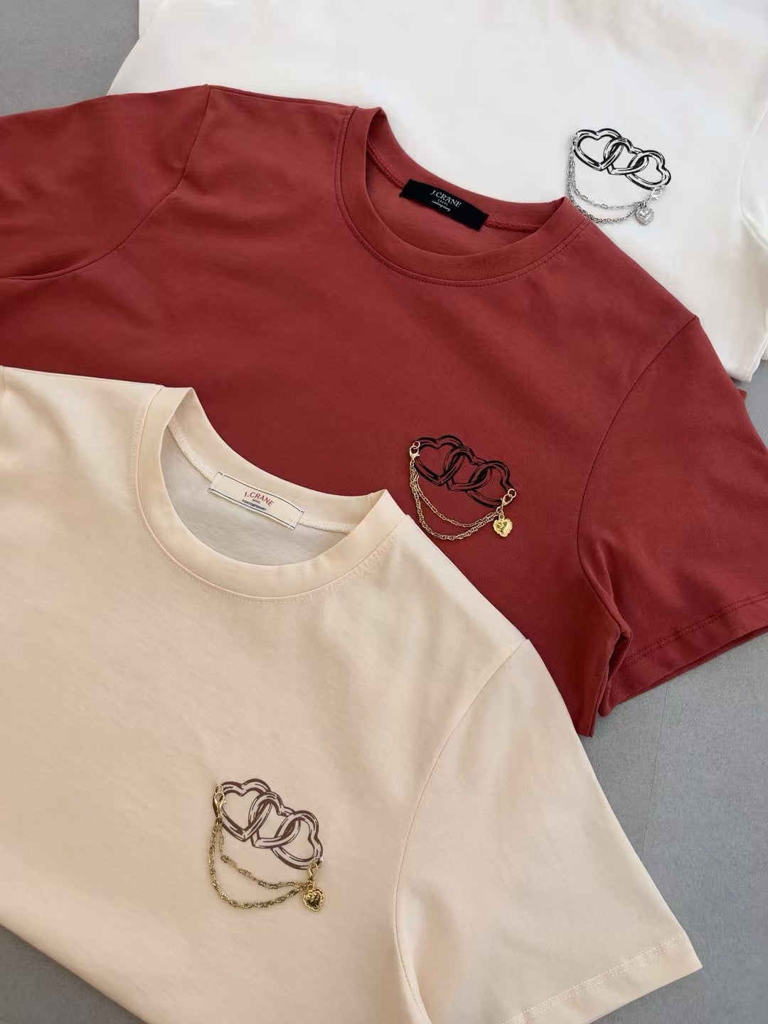 金鍊裝飾鏈短袖T恤