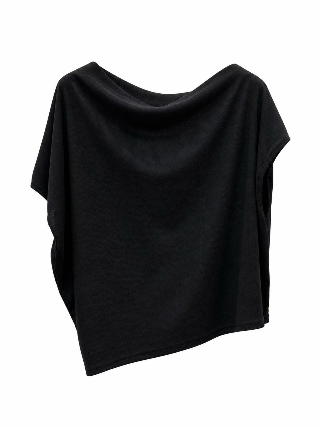 寬鬆斜邊露肩tee