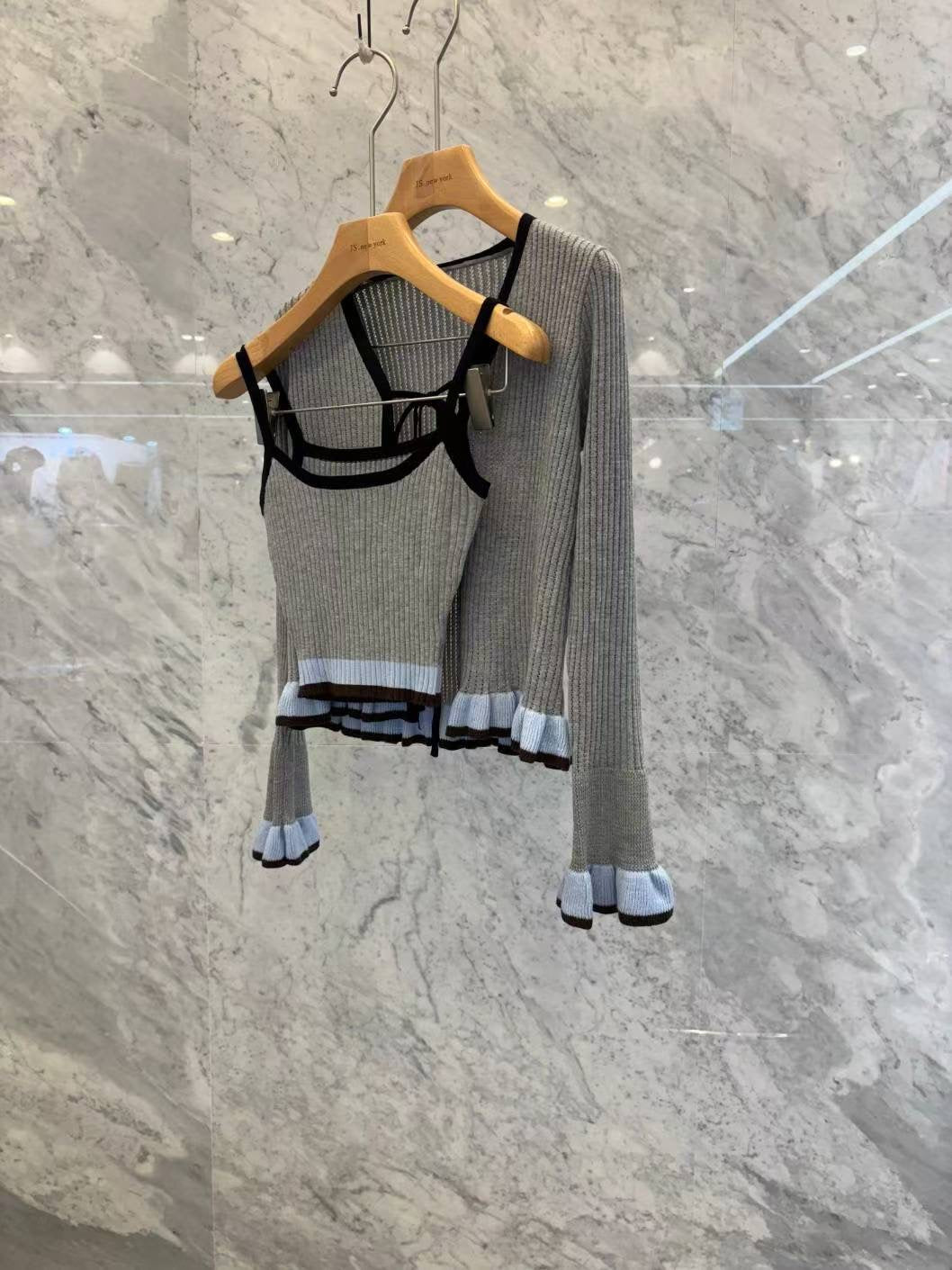 針織外套連吊帶
