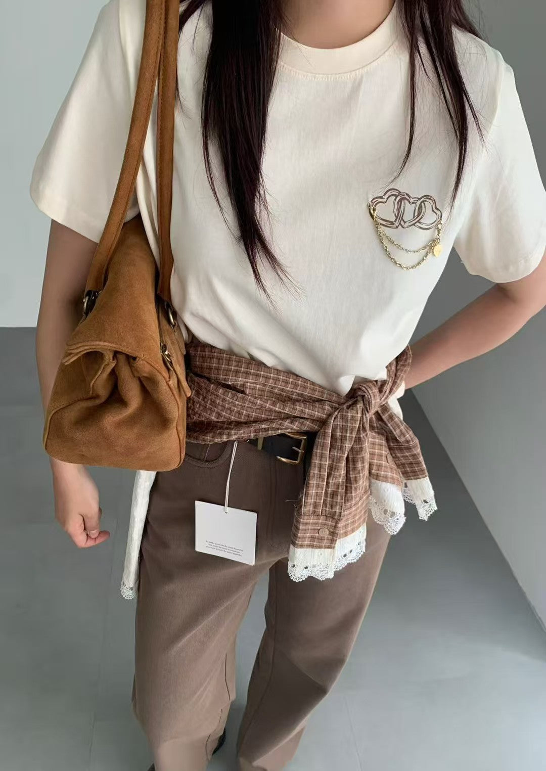 金鍊裝飾鏈短袖T恤