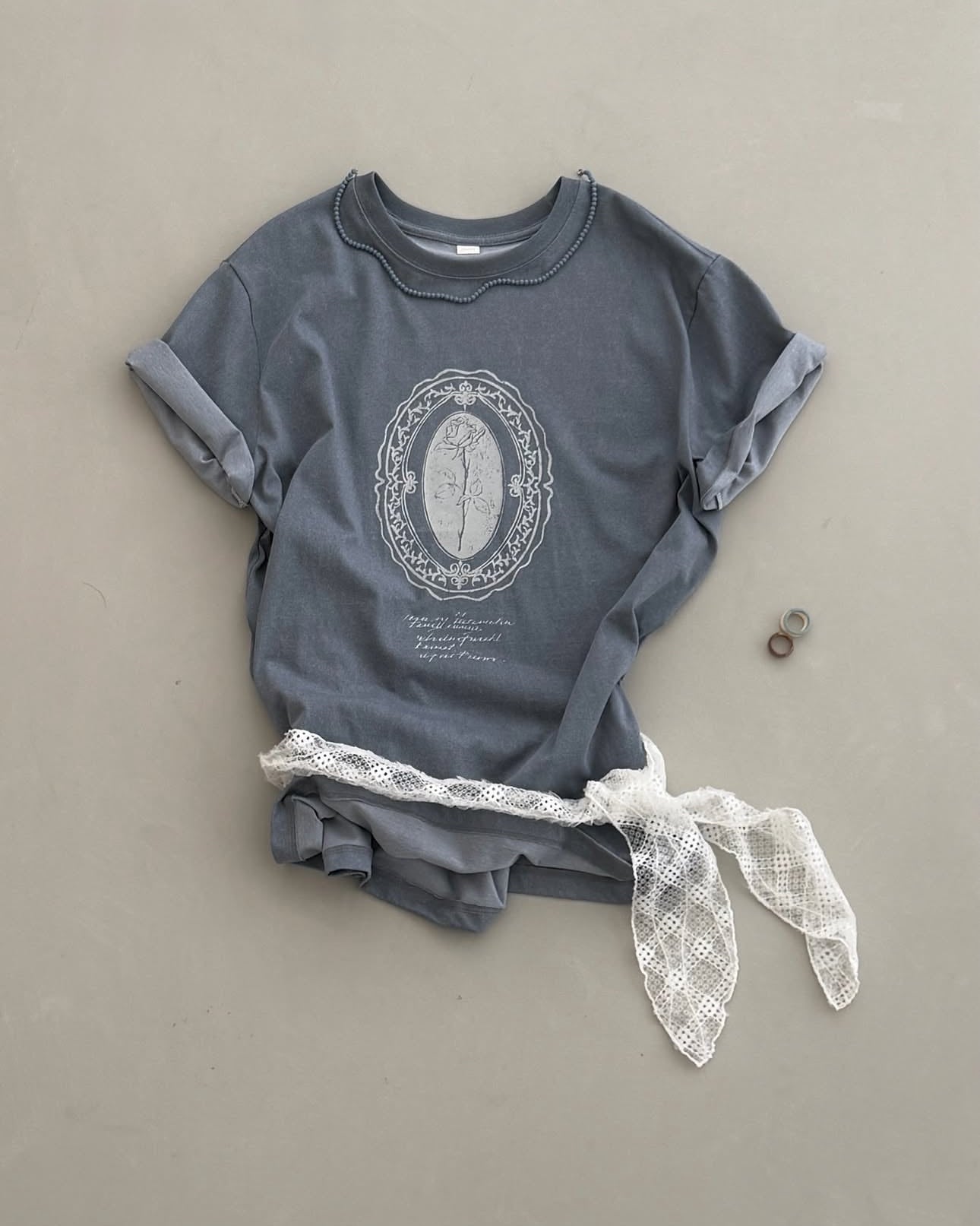 做舊洗水print T