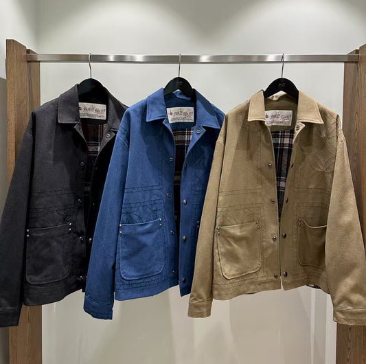 刺繡洗水外套（絨毛內襯）