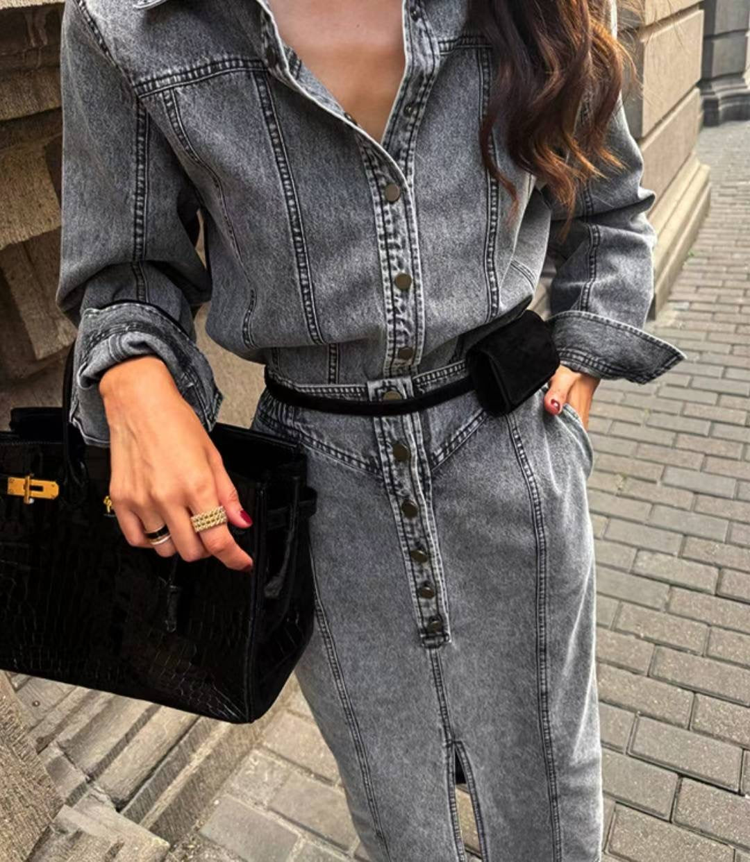 1.5cm 意大利牛皮腰帶連腰包（長90cm）