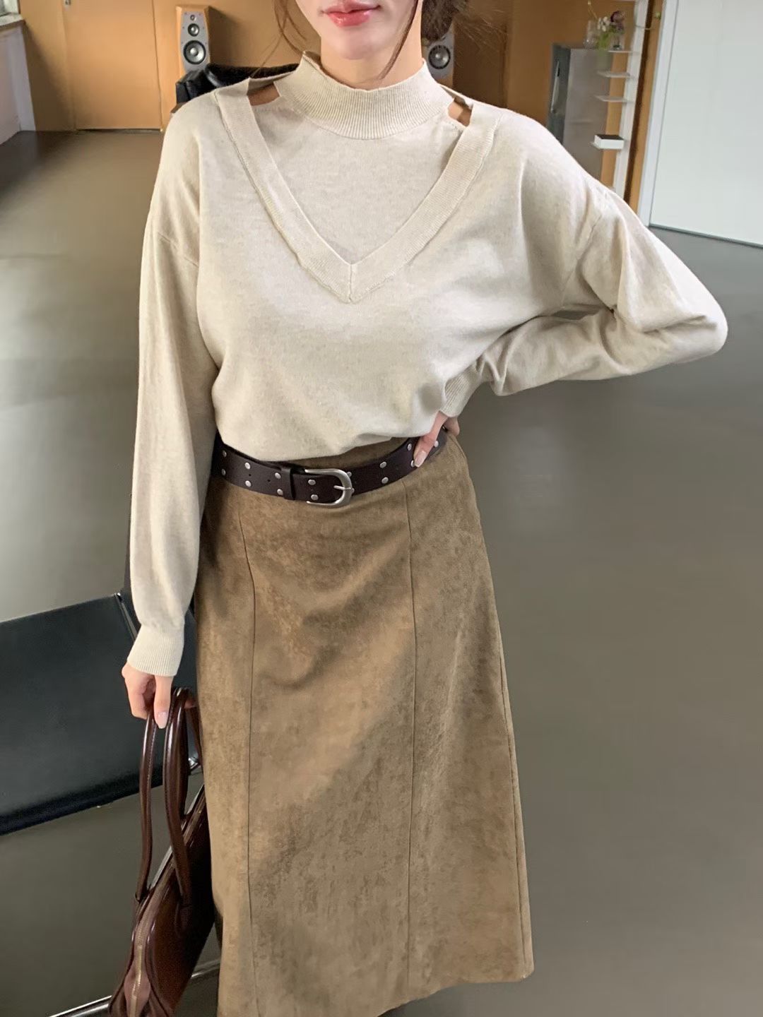 滑料假兩件針織（優惠至11.11）