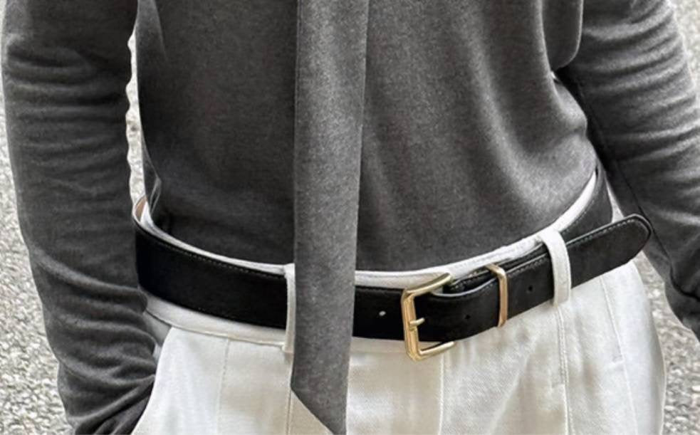 3.5cm意大利牛皮腰帶（長90cm）