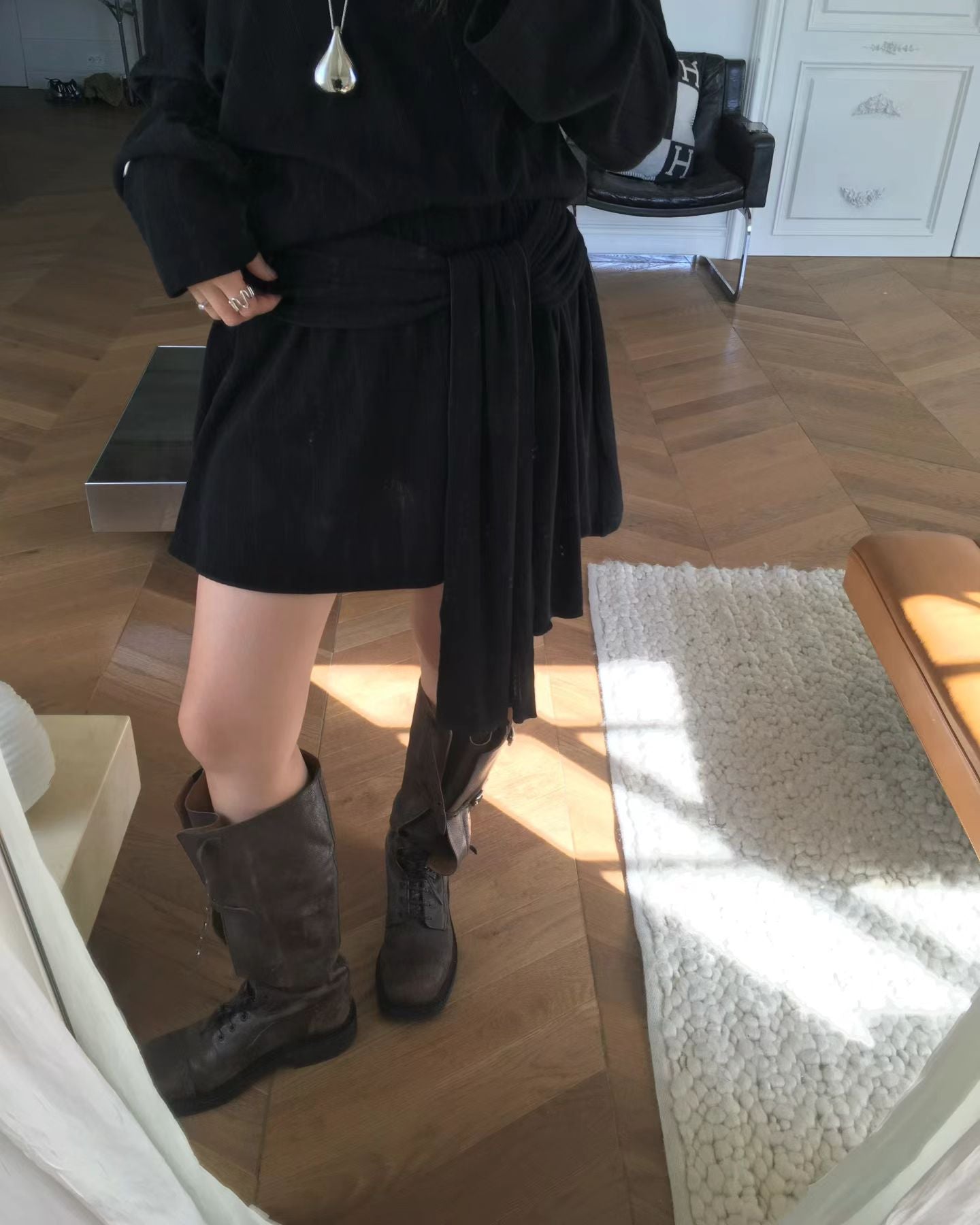 綁腰上衣短褲套裝